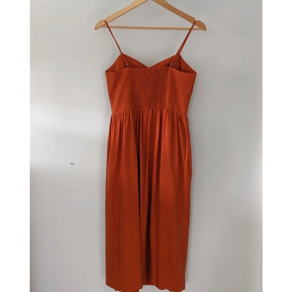 Burnt Orange Linen Market Dress New With Tags - Picture 5 of 6